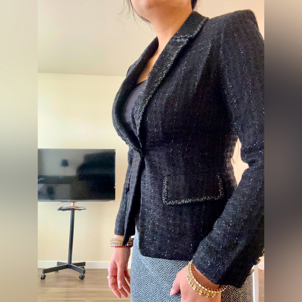 Stylish Coat/Jacket- Black Shimmer